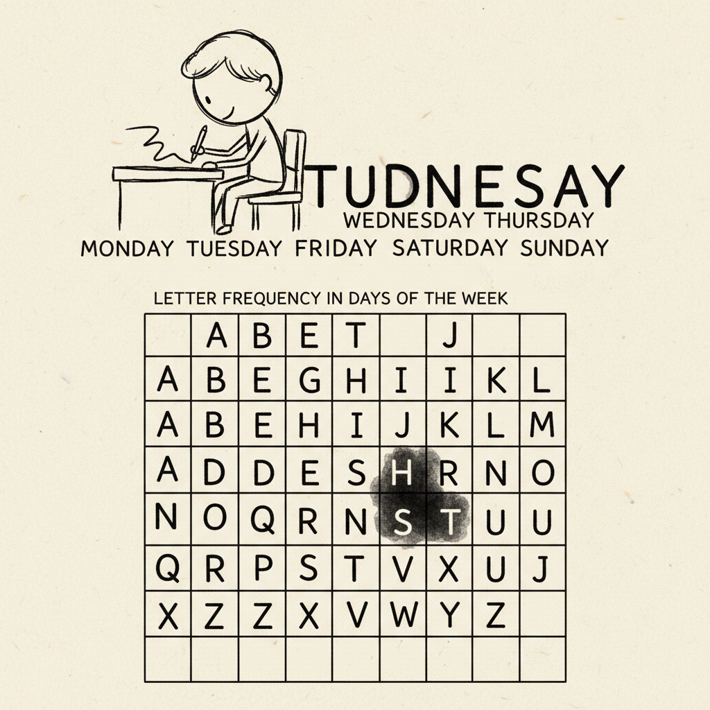Letter Patterns in Days of the Week